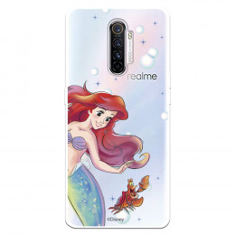 Funda para Realme X2 Pro Oficial de Disney Ariel y Sebastián Burbujas - La Sirenita