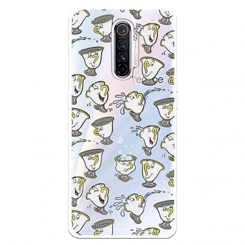 Funda para Realme X2 Pro Oficial de Disney Chip Potts Siluetas - La Bella y la Bestia