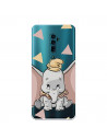 Funda para Oppo Reno 10x Zoom Oficial de Disney Dumbo Silueta Transparente - Dumbo