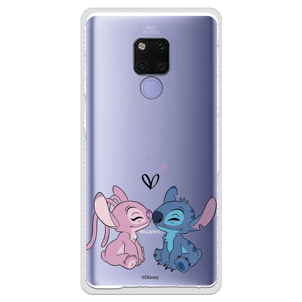 Funda para Huawei P20 Lite Oficial de Disney Angel & Stitch Beso