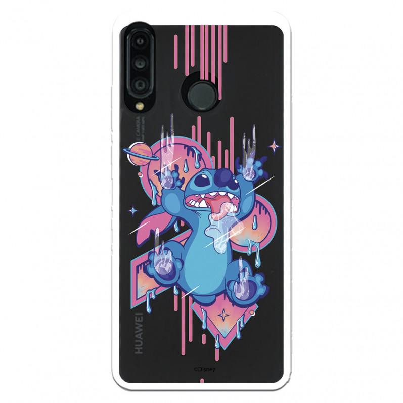 Funda para Huawei P30 Lite Oficial de Disney Stitch Graffiti - Lilo & Stitch