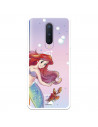 Funda para OnePlus 8 Oficial de Disney Ariel y Sebastián Burbujas - La Sirenita