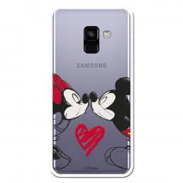 Carcasa Oficial Mikey Y Minnie Beso Clear para Samsung Galaxy A5 2018- La Casa de las Carcasas