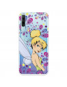 Funda para Huawei P Smart Pro Oficial de Disney Campanilla Flores - Peter Pan