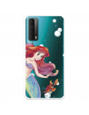 Funda para Huawei P Smart 2021 Oficial de Disney Ariel y Sebastián Burbujas - La Sirenita