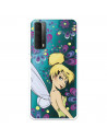 Funda para Huawei P Smart 2021 Oficial de Disney Campanilla Flores - Peter Pan