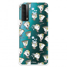 Funda para Huawei P Smart 2021 Oficial de Disney Chip Potts Siluetas - La Bella y la Bestia