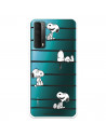 Funda para Huawei P Smart 2021 Oficial de Peanuts Snoopy rayas - Snoopy