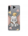 Funda para LG K22 Oficial de Disney Dumbo Silueta Transparente - Dumbo