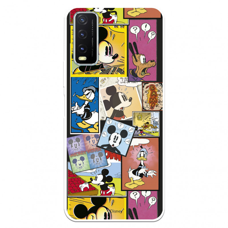 Funda para VIVO Y20S Oficial de Disney Mickey Comic - Clásicos Disney