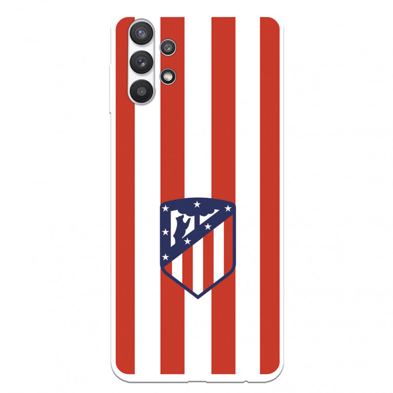 Atletico Madrid Galaxy A32 5G Atleti roșu și alb Shield - Oficial Atletico Madrid Licențiat de caz pentru Samsung 