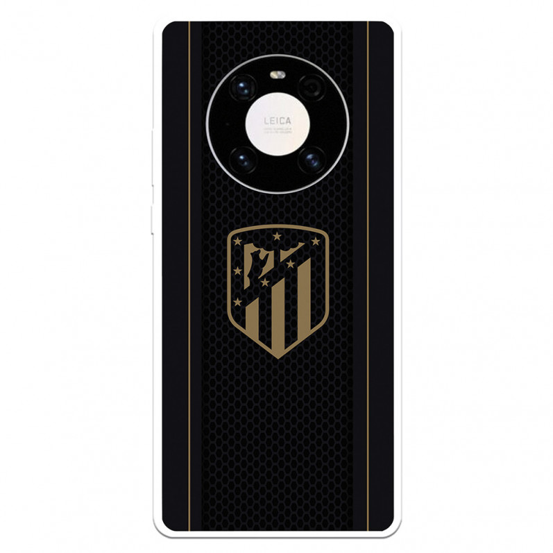 Caz pentru Huawei Mate 40 Pro Atleti Gold Shield Black Background - Atletico de Madrid Official Licence