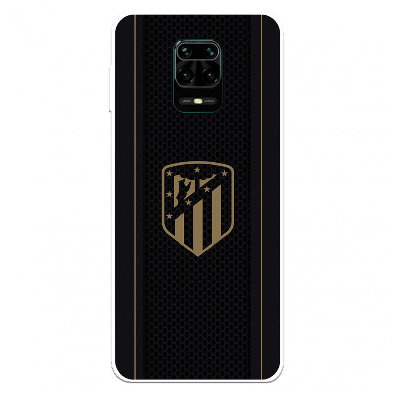 Atleti Redmi Note 9 Pro Gold Shield Black Background - Atletico de Madrid Official Licence - Xiaomi 