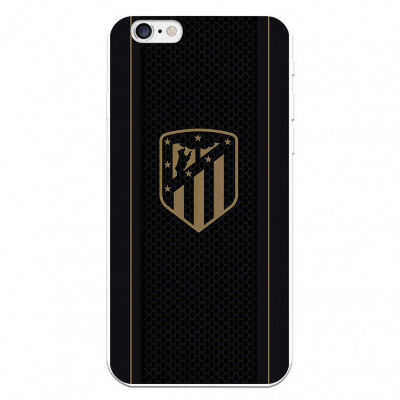 Atleti iPhone 6S Cazul de aur Shield negru fundal negru - Atletico de Madrid Licență oficială Atletico de Madrid