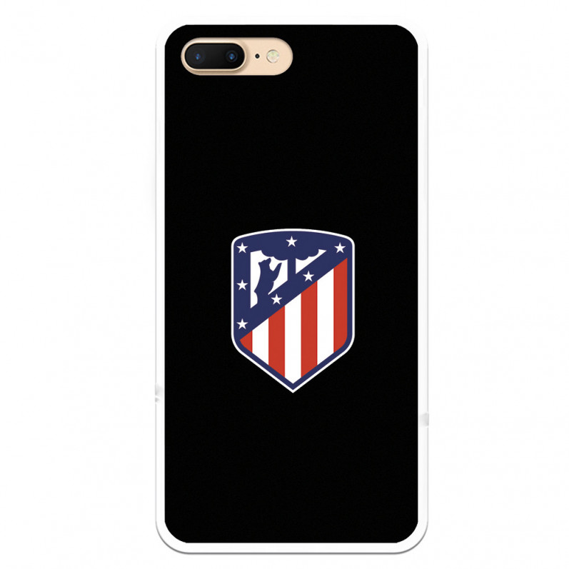 Atleti iPhone 8 Plus Cazul negru de fundal negru Scut - Atletico de Madrid Licență oficială Atletico de Madrid