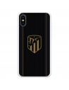 Atleti iPhone XS Cazul de aur scut de aur fundal negru - Atletico de Madrid Licență oficială Atletico de Madrid