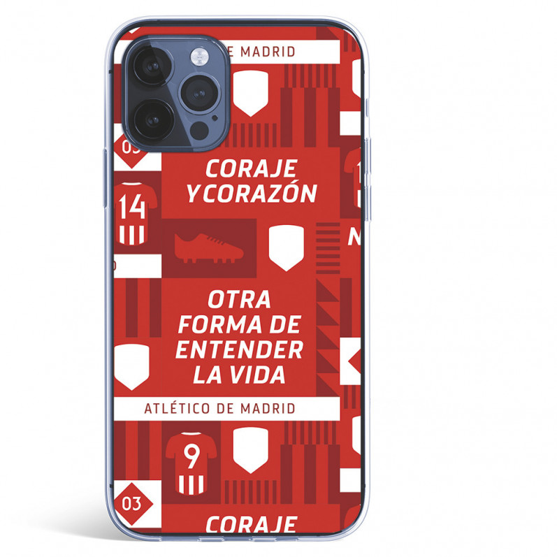 Atleti Courage and Heart iPhone 12 Pro Case - Atletico de Madrid Official Licence