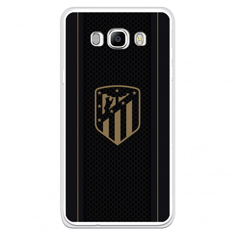 Atleti Galaxy J7 2016 Gold Shield Black Background - Atletico de Madrid Official License Samsung Galaxy J7 2016 Case