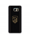 Atleti Galaxy S7 Edge Case pentru Samsung Atleti Gold Shield Black Background - Atletico Madrid Official Licence
