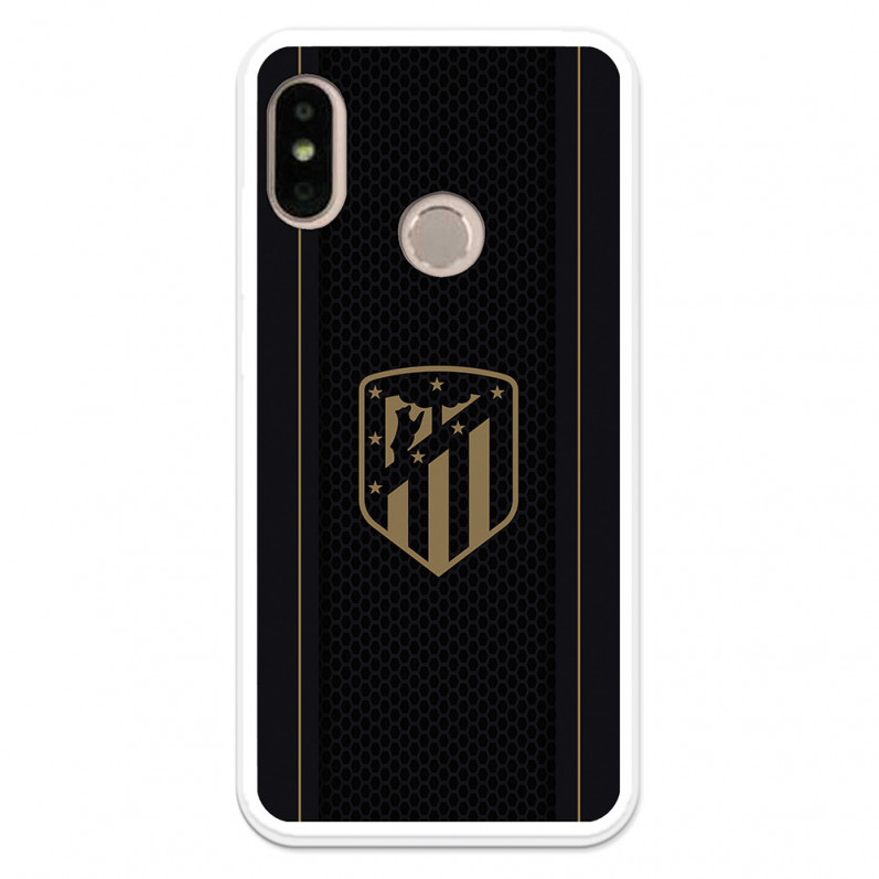 Husă pentru Xiaomi Mi A2 Lite Atleti Golden Shield Black Background - Atletico de Madrid Official Licence