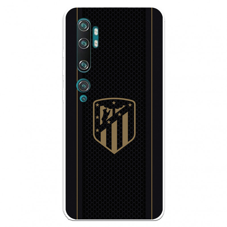Husă pentru Xiaomi Mi Note 10 Atleti Golden Shield Black Background - Atletico de Madrid Official Licence