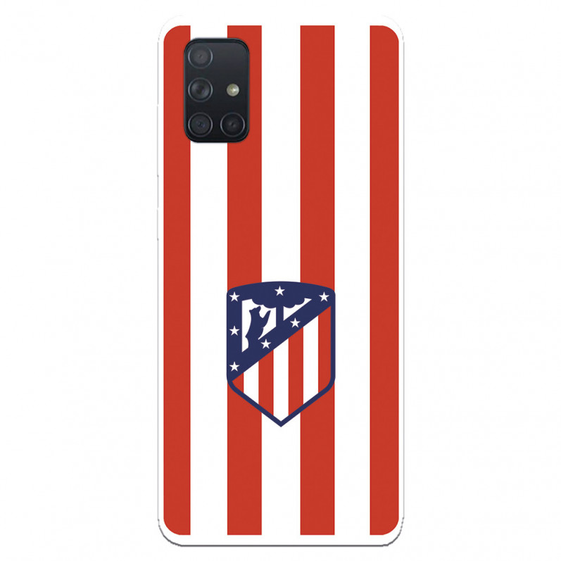 Atlético de Madrid Galaxy A71 Atleti roșu și alb Shield Case pentru Samsung - Official Atlético de Madrid Licence