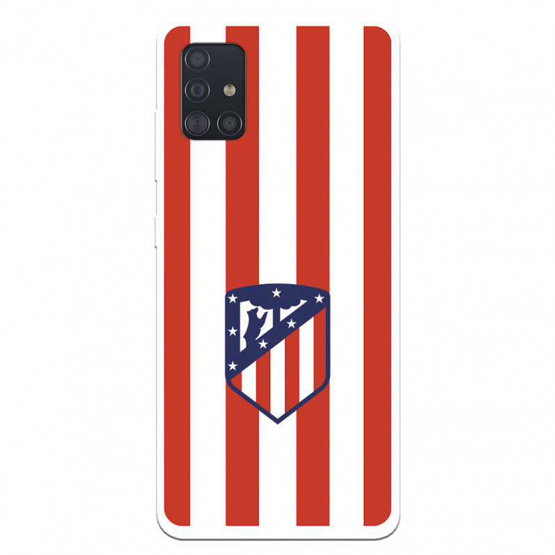 Atlético de Madrid Galaxy A51 Atleti Atleti roșu și alb Shield Case pentru Samsung - Oficial Atlético de Madrid Licence