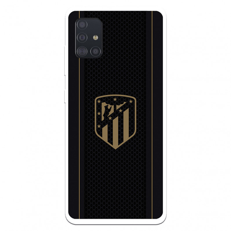 Atleti Galaxy A51 Gold Shield Black Background - Atletico de Madrid Official Licence - Samsung Galaxy A51 Atleti Gold Shield Bla