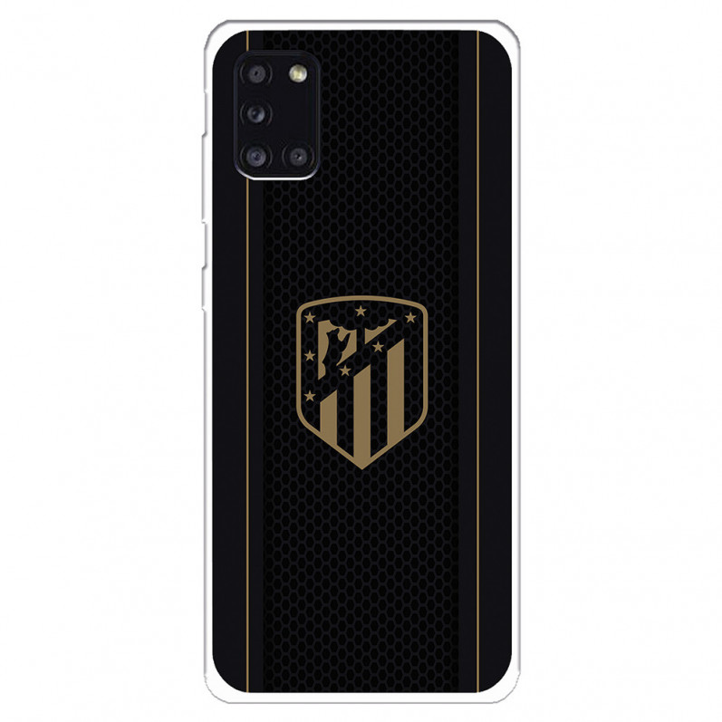 Atleti Galaxy A31 Gold Shield Black Background - Atletico de Madrid Official License Samsung Galaxy A31 Case