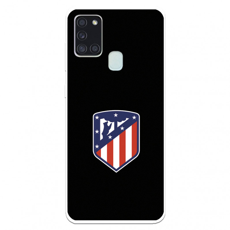 Atleti Galaxy A21S Case pentru Samsung Atleti Galaxy A21S Scut negru de fundal - Atletico de Madrid Licență oficială Atletico de