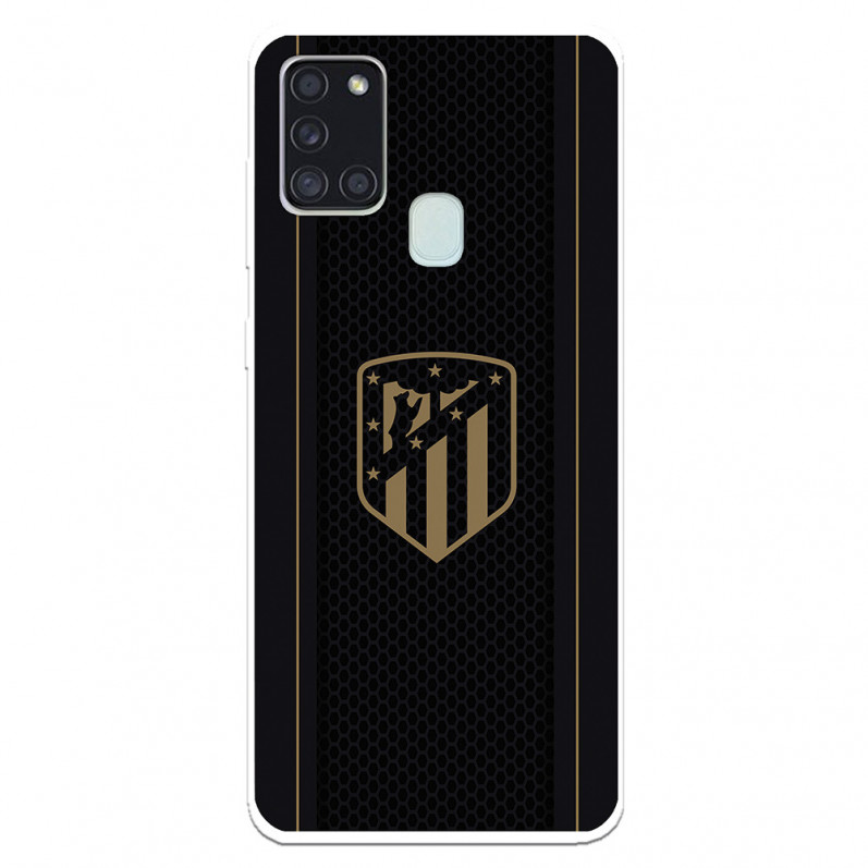 Atleti Galaxy A21S Gold Shield Black Background - Atletico de Madrid Official Licence Samsung Galaxy A21S Case