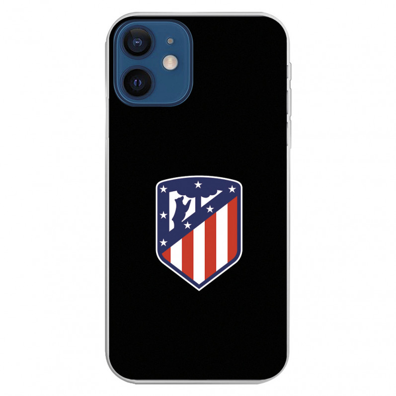 Atleti iPhone 12 Mini Cazul negru fundal negru Scut - Atletico de Madrid Licență oficială Atletico de Madrid