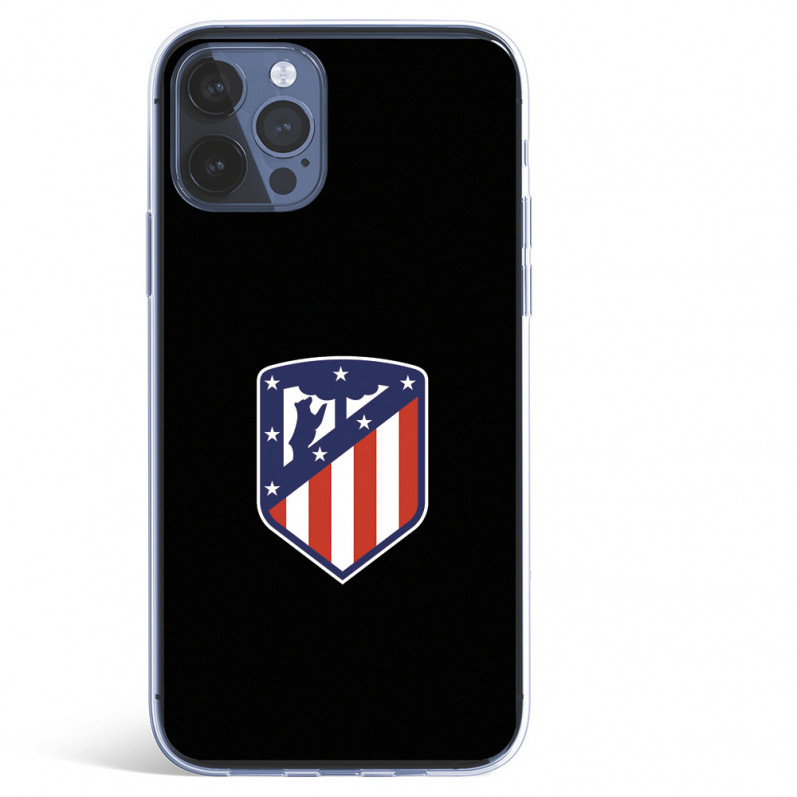 Atleti Shield fundal negru iPhone 12 Pro Max Case - Atletico de Madrid Licență oficială Atletico de Madrid