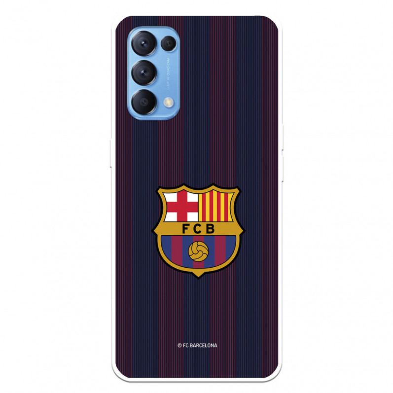 Barcelona Barcelona Blue Stripes Case pentru Oppo Find X3 Lite - FC Barcelona Licență oficială