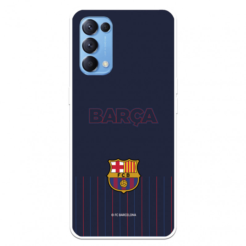 Oppo Find X3 Lite Barcelona Barsa Case Blue Background - FC Barcelona Official License