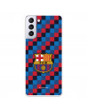 Barcelona Galaxy S21 Plus Case pentru Samsung Barcelona Shield Plaid Background - Oficial FC Barcelona Licență