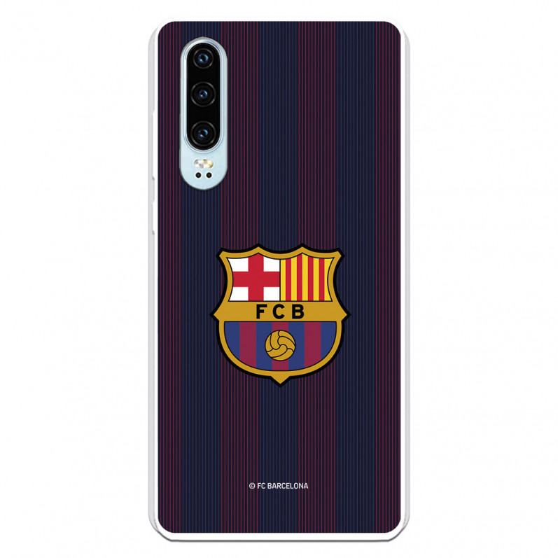 Husă pentru Huawei P30 Barcelona Blaugrana Stripes - Licență oficială FC Barcelona