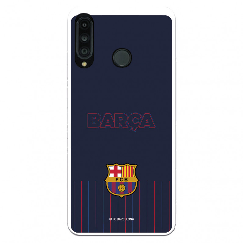 Barcelona Barsa Blue Fundal Albastru Caz pentru Huawei P30 Lite - FC Barcelona Licență oficială