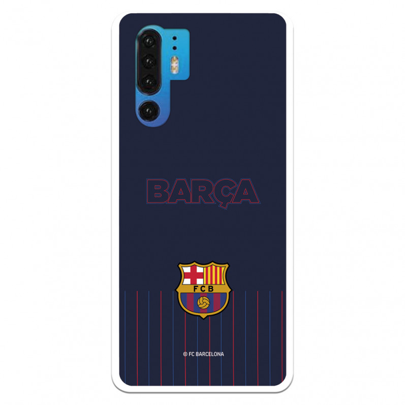 Barcelona Barsa Blue Fundal Albastru Caz pentru Huawei P30 Pro - FC Barcelona Licență oficială