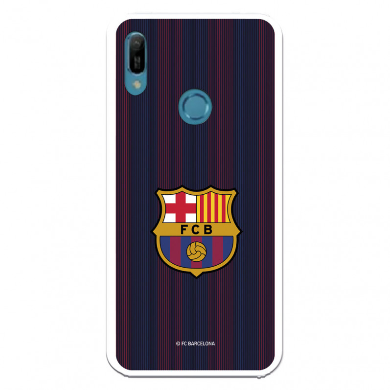 Cazul Barcelona Y6 2019 cu dungi albastre și albastre pentru Huawei - Licență oficială FC Barcelona