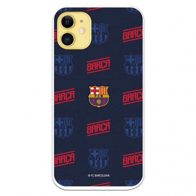 Barcelona Shield Red și Blue Pattern iPhone 11 Cazul iPhone 11 - oficial licențiat FC Barcelona