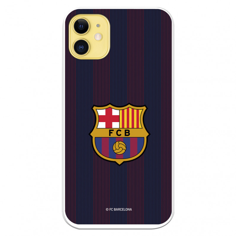 Barcelona iPhone 11 Blaugrana Stripes Case - Licență oficială FC Barcelona