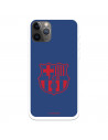 Barcelona iPhone 11 Pro Case Red Shield Red Shield Blue Background - Oficial licențiat FC Barcelona