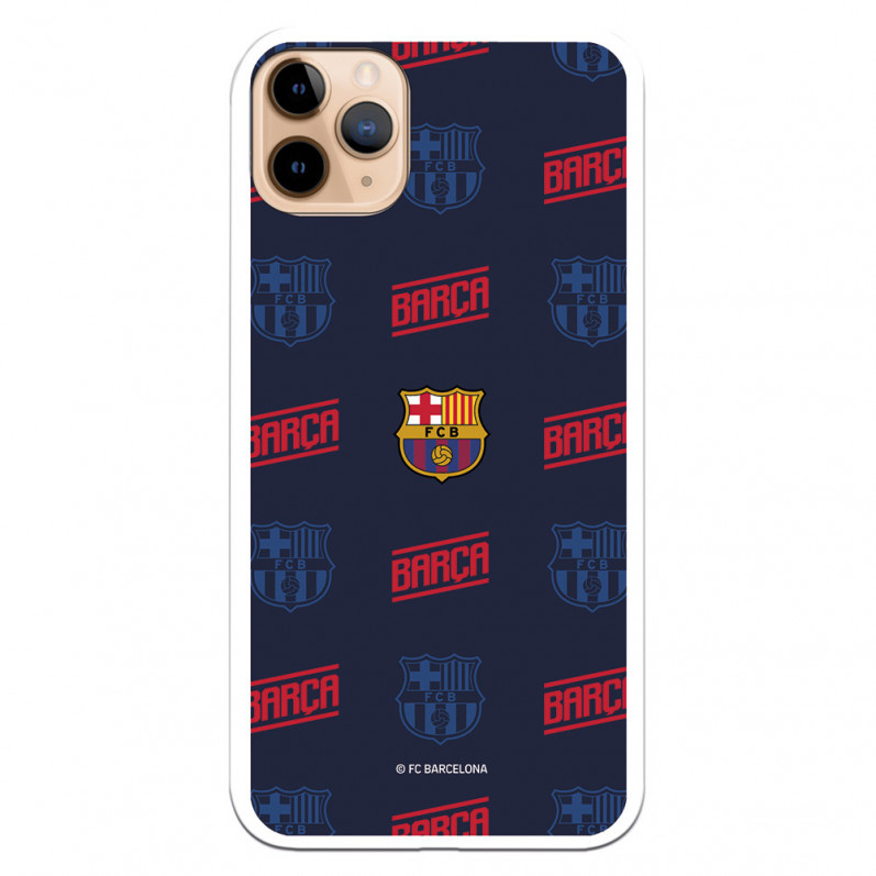 Barcelona Shield Red and Blue Pattern iPhone 11 Pro Max Case - oficial licențiat FC Barcelona