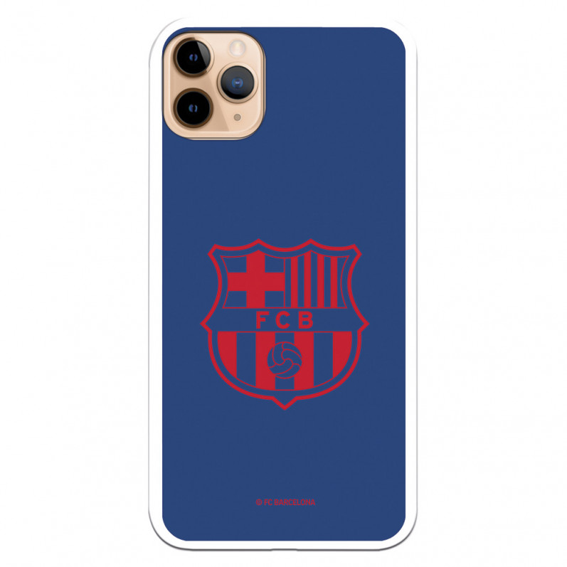 Barcelona iPhone 11 Pro Max Case Red Shield Blue Background - Oficial licențiat FC Barcelona