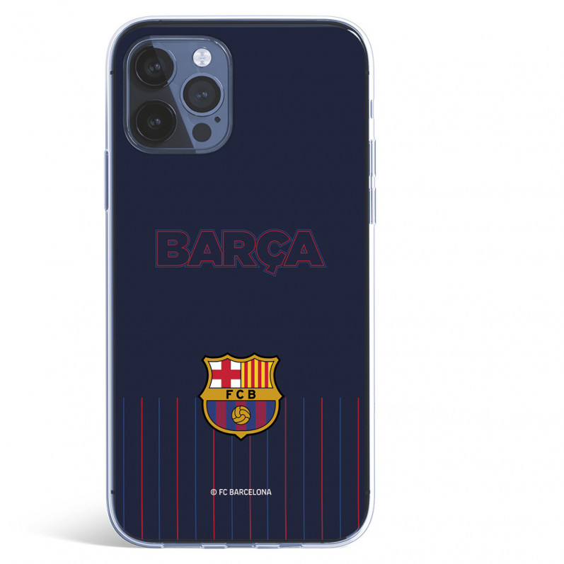 Barcelona Barsa Blue Fundal Albastru iPhone 12 Cazul - FC Barcelona Licență oficială