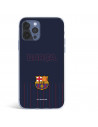 Barcelona Barsa Blue Fundal Albastru iPhone 12 Cazul - FC Barcelona Licență oficială