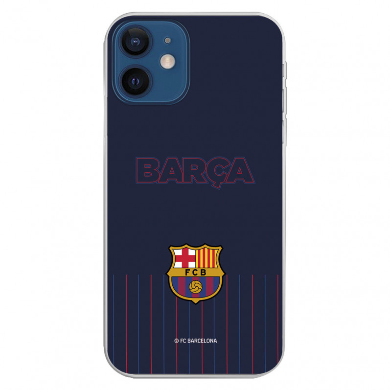 Barcelona Barsa Blue Fundal Albastru iPhone 12 Mini Case - FC Barcelona Licență oficială