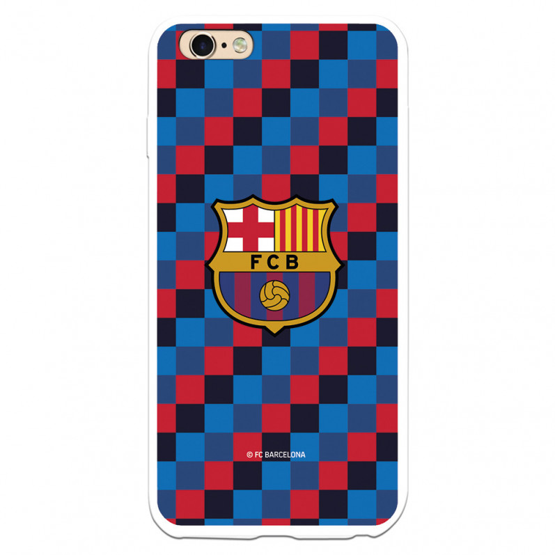 Barcelona Shield Plaid Fundal iPhone 6 Plus Case - Oficial licențiat Barcelona FC
