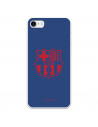 Barcelona iPhone 7 Cazul Red Shield Red Shield fundal albastru - oficial licențiat FC Barcelona